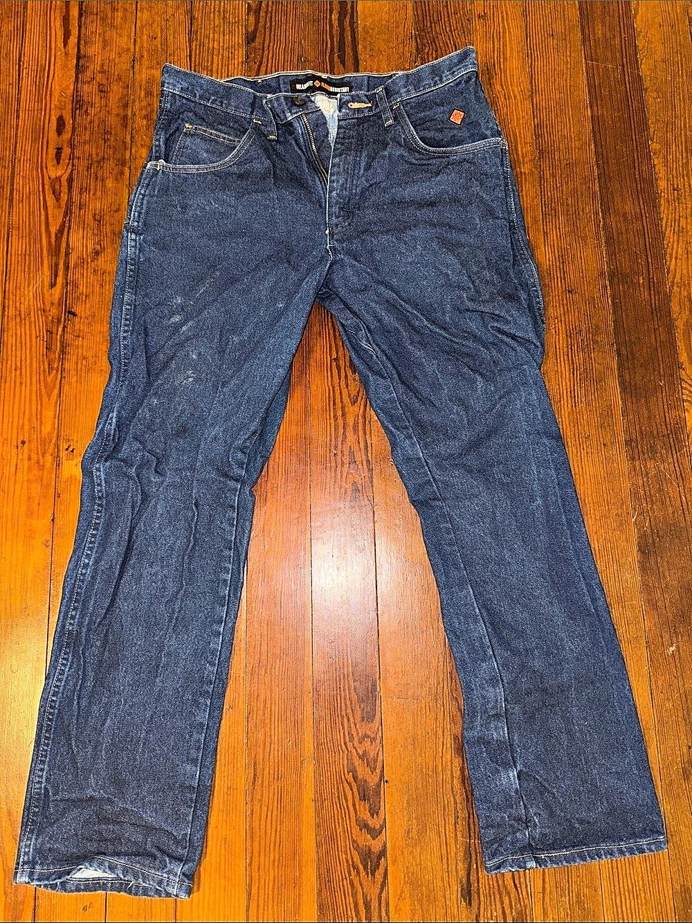 Wrangler Relaxed Fit Flame Resistant Jeans Flame Resistant Blue Waist 34x32
